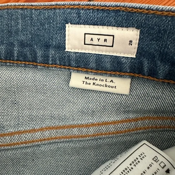 AYR The Knockout Barrel Leg Jeans in Hot  Take Size 28 - Picture 4 of 7